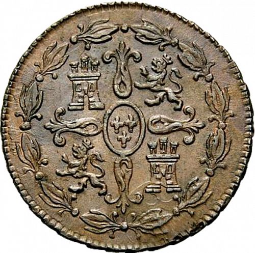 4 Maravedies Reverse Image minted in SPAIN in 1788 (1759-88  -  CARLOS III)  - The Coin Database