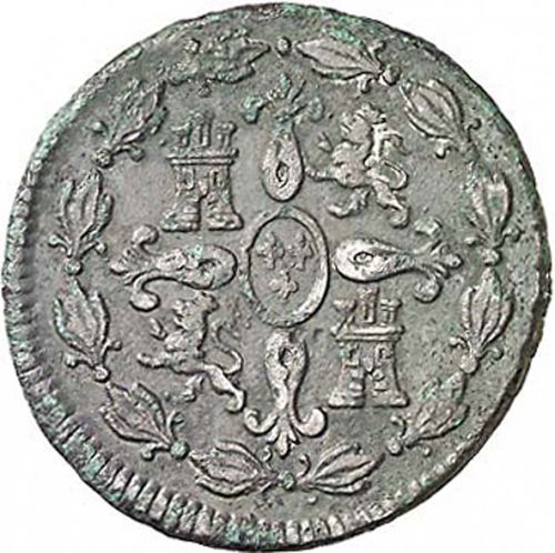 4 Maravedies Reverse Image minted in SPAIN in 1788 (1788-08  -  CARLOS IV)  - The Coin Database