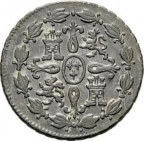 4 Maravedies Reverse Image minted in SPAIN in 1792 (1788-08  -  CARLOS IV)  - The Coin Database