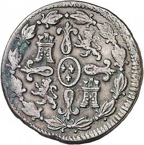 4 Maravedies Reverse Image minted in SPAIN in 1805 (1788-08  -  CARLOS IV)  - The Coin Database