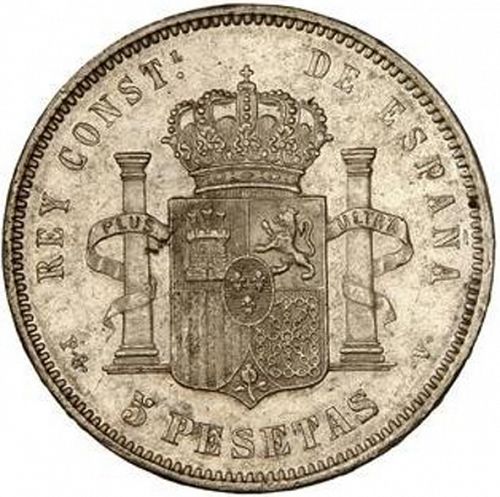 5 Pesetas Reverse Image minted in SPAIN in 1894 / 94 (1886-31  -  ALFONSO XIII)  - The Coin Database