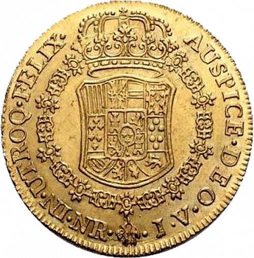 8 Escudos Reverse Image minted in SPAIN in 1768JV (1759-88  -  CARLOS III)  - The Coin Database
