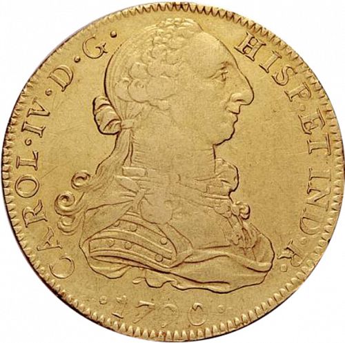 8 Escudos Obverse Image minted in SPAIN in 1790FM (1788-08  -  CARLOS IV)  - The Coin Database