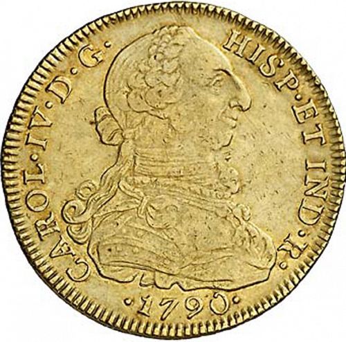 8 Escudos Obverse Image minted in SPAIN in 1790JJ (1788-08  -  CARLOS IV)  - The Coin Database