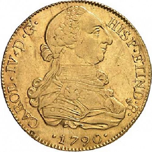 8 Escudos Obverse Image minted in SPAIN in 1790M (1788-08  -  CARLOS IV)  - The Coin Database