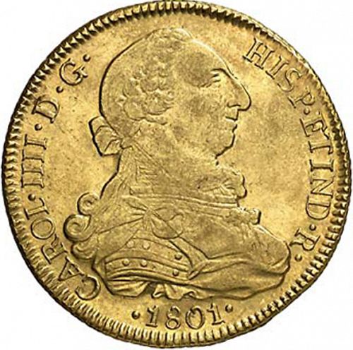 8 Escudos Obverse Image minted in SPAIN in 1801AJ (1788-08  -  CARLOS IV)  - The Coin Database