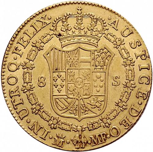 8 Escudos Reverse Image minted in SPAIN in 1788MF (1788-08  -  CARLOS IV)  - The Coin Database