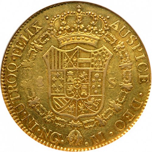 8 Escudos Reverse Image minted in SPAIN in 1789M (1788-08  -  CARLOS IV)  - The Coin Database