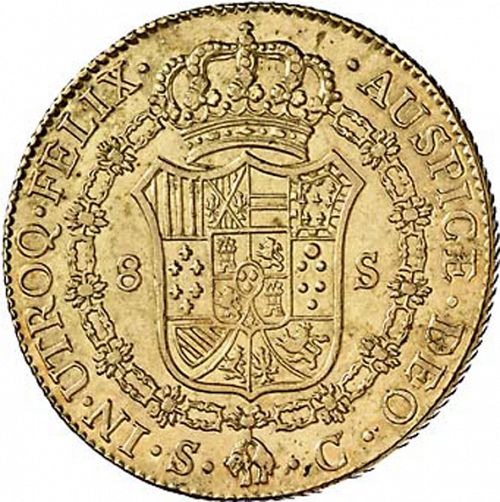 8 Escudos Reverse Image minted in SPAIN in 1790C (1788-08  -  CARLOS IV)  - The Coin Database