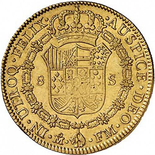 8 Escudos Reverse Image minted in SPAIN in 1794FM (1788-08  -  CARLOS IV)  - The Coin Database