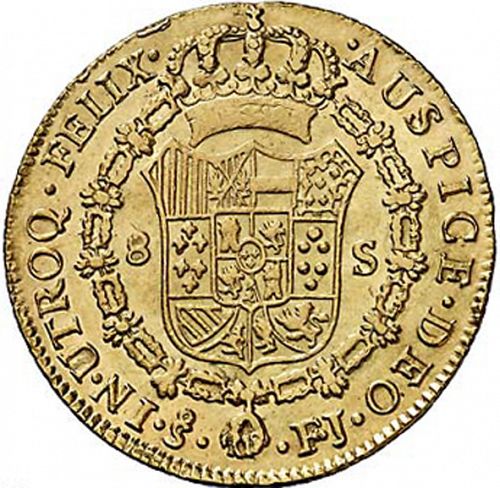 8 Escudos Reverse Image minted in SPAIN in 1804FJ (1788-08  -  CARLOS IV)  - The Coin Database