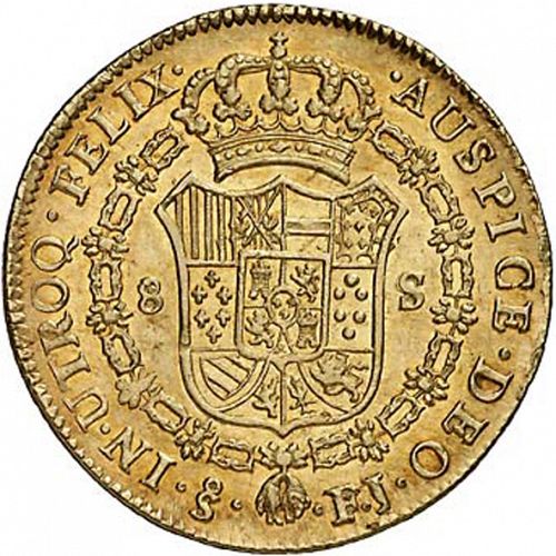 8 Escudos Reverse Image minted in SPAIN in 1807FJ (1788-08  -  CARLOS IV)  - The Coin Database