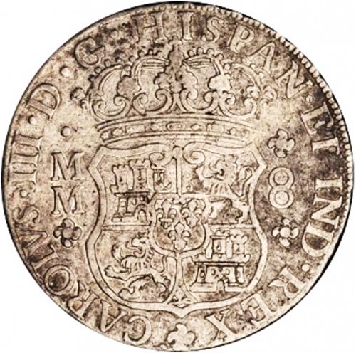 8 Reales Obverse Image minted in SPAIN in 1763MM (1759-88  -  CARLOS III)  - The Coin Database