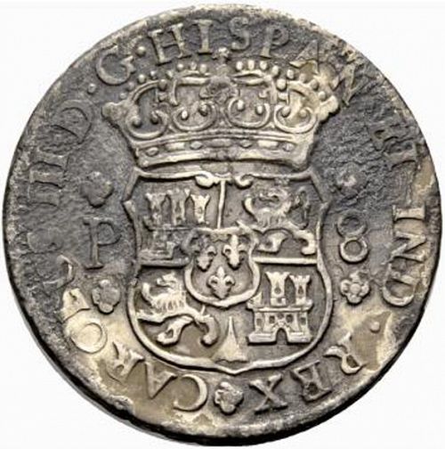 8 Reales Obverse Image minted in SPAIN in 1764P (1759-88  -  CARLOS III)  - The Coin Database