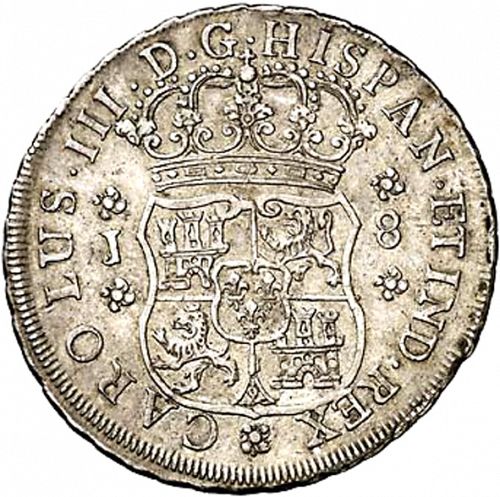 8 Reales Obverse Image minted in SPAIN in 1767J (1759-88  -  CARLOS III)  - The Coin Database