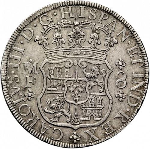 8 Reales Obverse Image minted in SPAIN in 1768MF (1759-88  -  CARLOS III)  - The Coin Database