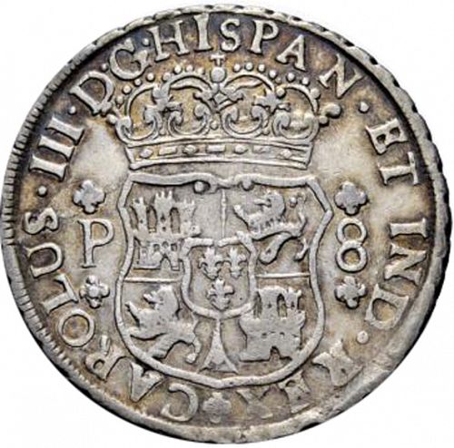 8 Reales Obverse Image minted in SPAIN in 1768P (1759-88  -  CARLOS III)  - The Coin Database