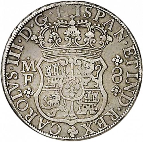 8 Reales Obverse Image minted in SPAIN in 1769MF (1759-88  -  CARLOS III)  - The Coin Database