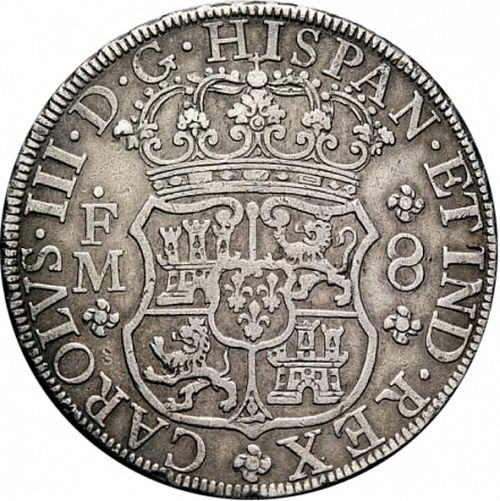 8 Reales Obverse Image minted in SPAIN in 1770FM (1759-88  -  CARLOS III)  - The Coin Database