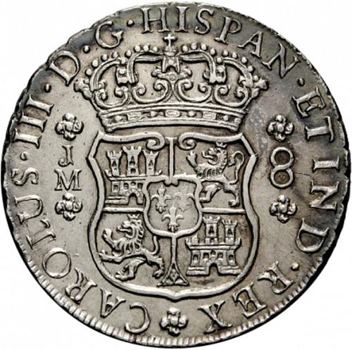 8 Reales Obverse Image minted in SPAIN in 1770JM (1759-88  -  CARLOS III)  - The Coin Database