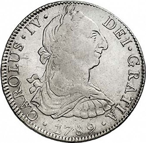 8 Reales Obverse Image minted in SPAIN in 1789FM (1788-08  -  CARLOS IV)  - The Coin Database