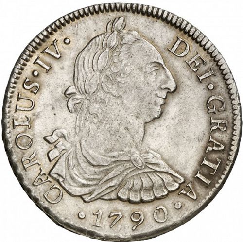8 Reales Obverse Image minted in SPAIN in 1790IJ (1788-08  -  CARLOS IV)  - The Coin Database