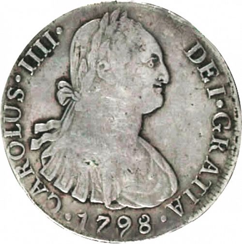 8 Reales Obverse Image minted in SPAIN in 1798IJ (1788-08  -  CARLOS IV)  - The Coin Database