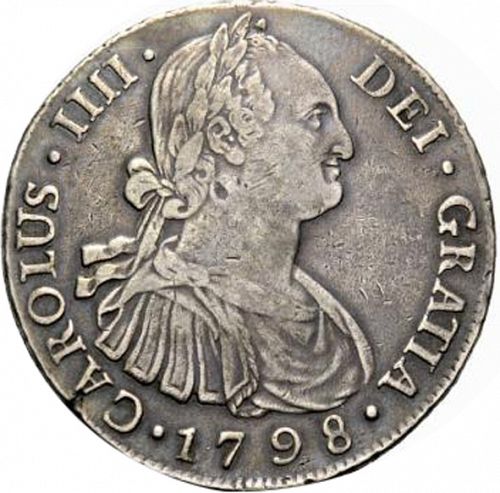 8 Reales Obverse Image minted in SPAIN in 1798M (1788-08  -  CARLOS IV)  - The Coin Database