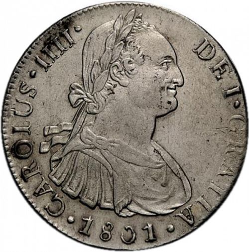 8 Reales Obverse Image minted in SPAIN in 1801IJ (1788-08  -  CARLOS IV)  - The Coin Database