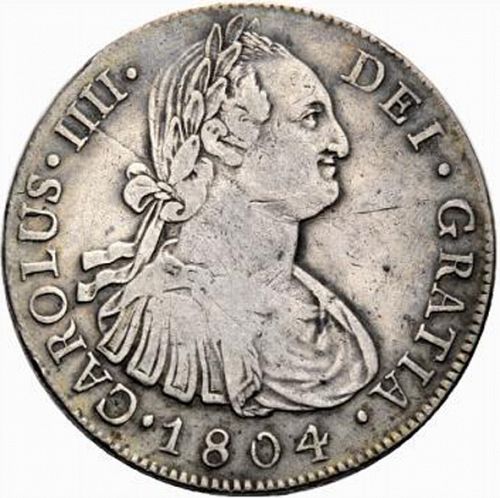 8 Reales Obverse Image minted in SPAIN in 1804M (1788-08  -  CARLOS IV)  - The Coin Database
