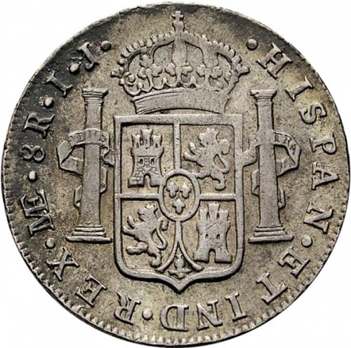 8 Reales Reverse Image minted in SPAIN in 1789IJ (1788-08  -  CARLOS IV)  - The Coin Database