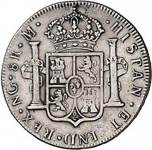 8 Reales Reverse Image minted in SPAIN in 1789M (1788-08  -  CARLOS IV)  - The Coin Database