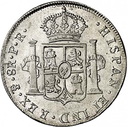 8 Reales Reverse Image minted in SPAIN in 1789PR (1788-08  -  CARLOS IV)  - The Coin Database
