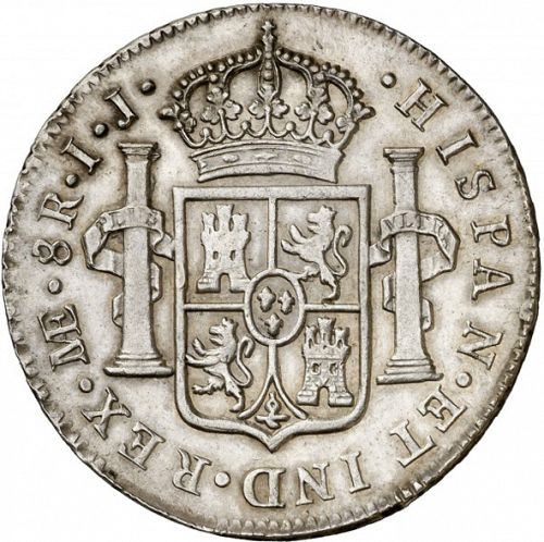 8 Reales Reverse Image minted in SPAIN in 1790IJ (1788-08  -  CARLOS IV)  - The Coin Database