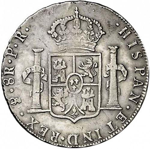 8 Reales Reverse Image minted in SPAIN in 1793PR (1788-08  -  CARLOS IV)  - The Coin Database