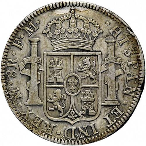 8 Reales Reverse Image minted in SPAIN in 1794FM (1788-08  -  CARLOS IV)  - The Coin Database