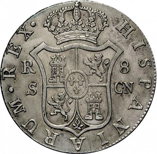 8 Reales Reverse Image minted in SPAIN in 1795CN (1788-08  -  CARLOS IV)  - The Coin Database