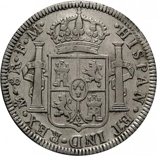 8 Reales Reverse Image minted in SPAIN in 1795FM (1788-08  -  CARLOS IV)  - The Coin Database