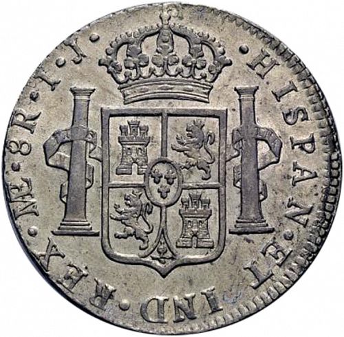 8 Reales Reverse Image minted in SPAIN in 1795IJ (1788-08  -  CARLOS IV)  - The Coin Database