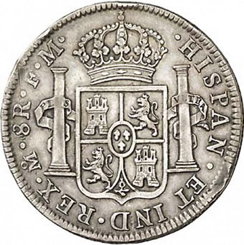 8 Reales Reverse Image minted in SPAIN in 1796FM (1788-08  -  CARLOS IV)  - The Coin Database