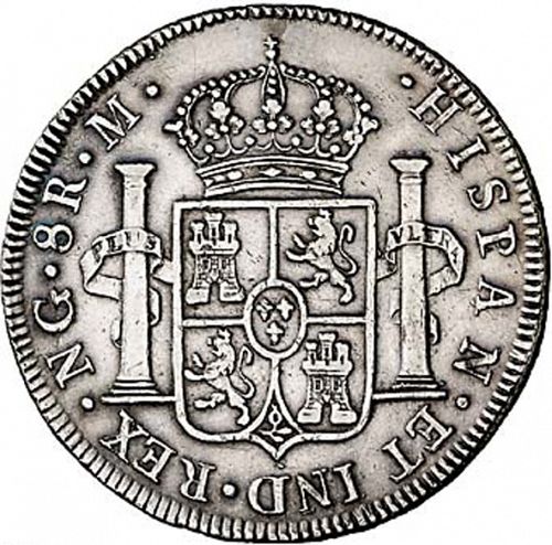 8 Reales Reverse Image minted in SPAIN in 1796M (1788-08  -  CARLOS IV)  - The Coin Database