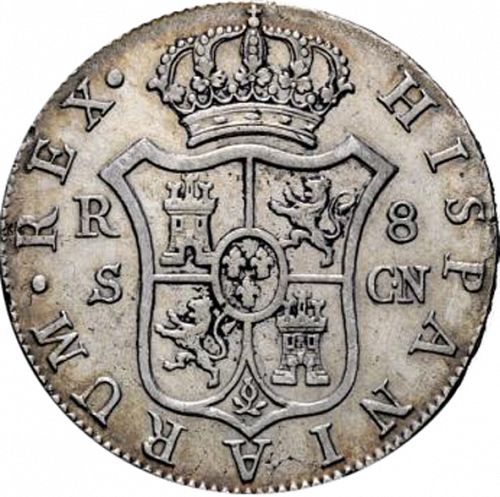 8 Reales Reverse Image minted in SPAIN in 1797CN (1788-08  -  CARLOS IV)  - The Coin Database