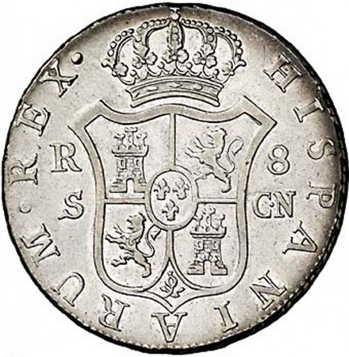 8 Reales Reverse Image minted in SPAIN in 1798CN (1788-08  -  CARLOS IV)  - The Coin Database