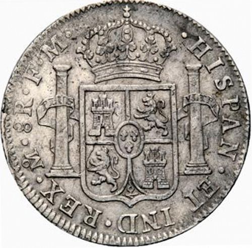 8 Reales Reverse Image minted in SPAIN in 1798FM (1788-08  -  CARLOS IV)  - The Coin Database