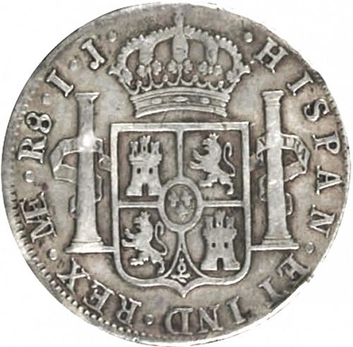 8 Reales Reverse Image minted in SPAIN in 1798IJ (1788-08  -  CARLOS IV)  - The Coin Database