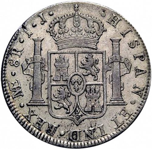 8 Reales Reverse Image minted in SPAIN in 1799IJ (1788-08  -  CARLOS IV)  - The Coin Database