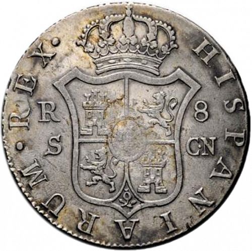 8 Reales Reverse Image minted in SPAIN in 1800CN (1788-08  -  CARLOS IV)  - The Coin Database