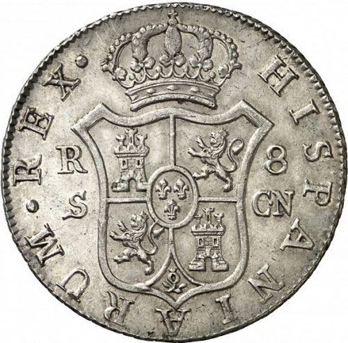 8 Reales Reverse Image minted in SPAIN in 1803CN (1788-08  -  CARLOS IV)  - The Coin Database