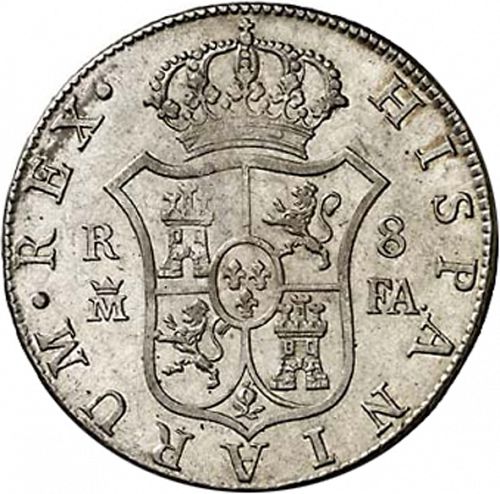 8 Reales Reverse Image minted in SPAIN in 1803FA (1788-08  -  CARLOS IV)  - The Coin Database