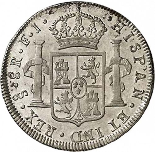 8 Reales Reverse Image minted in SPAIN in 1803FJ (1788-08  -  CARLOS IV)  - The Coin Database